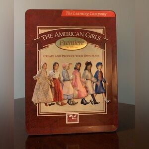 Vintage Pleasant Company American Girl Metal Tin Box Lid Empty Keepsake Storage